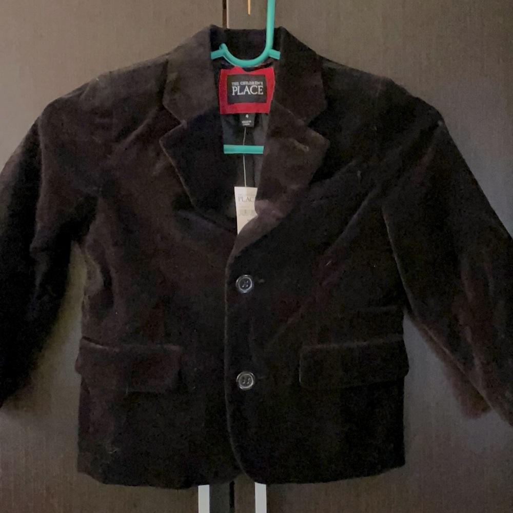 Adorable NWT velour or velvet black blazer.